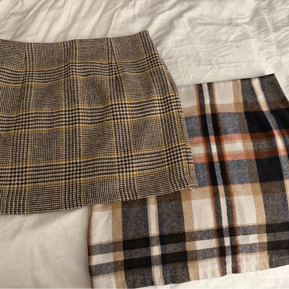 Forever 21 Plaid Mini Skirt & Brown, Tan & Cream Mini Skirt (2)